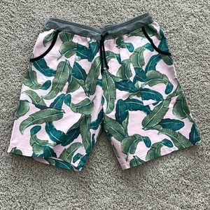 Yokishop Beverly Hills Hotel Palm Print Shorts.